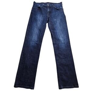 Mott & Bow Straight Leg Jeans Men 32x32 Dark Wash Indigo Stretch Denim